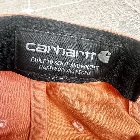 Carhartt Hat Odessa Strapback Orange Adjustable Men’s One Size - Picture 6 of 6
